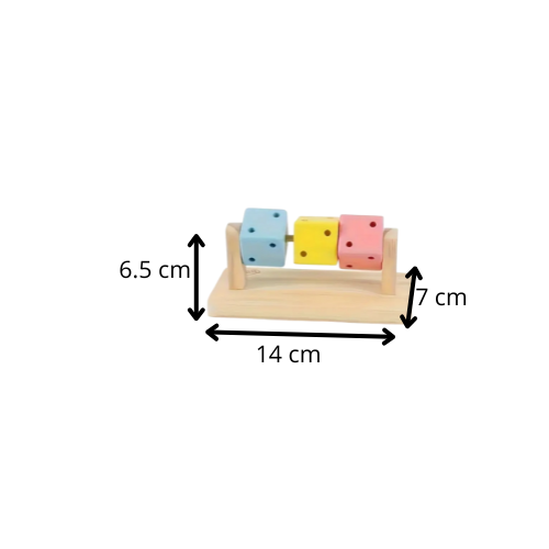 Cube de Jeu " Coloré en Bois "