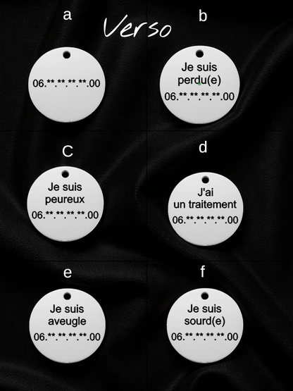 🐾 Médaillon en Acier Inoxydable 304